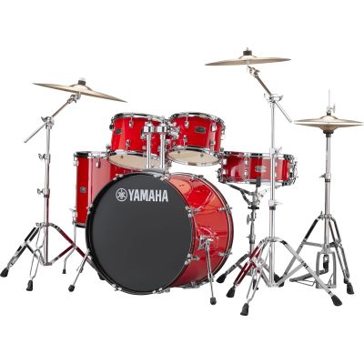 Yamaha Rydeen Kit 22" Hot Red + Platos Paiste