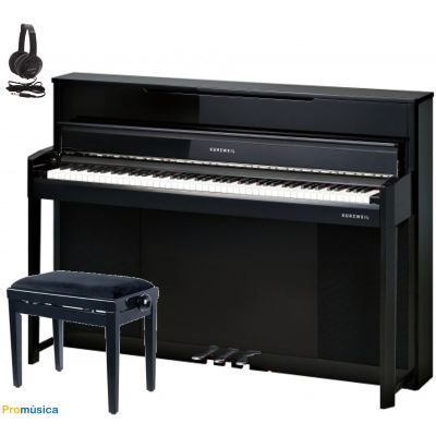 Kurzweil Cup-1 Negro Pulido Tecla Madera