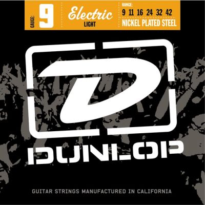 DUNLOP Juego de cuerdas Eléctrica Nickel 09-42
