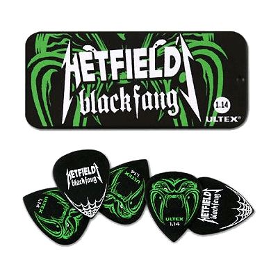 DUNLOP Caja de 6 púas James Hetfield - Black Fang  1,14mm