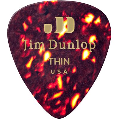DUNLOP Pack de 12 Púas Celluloid Thin