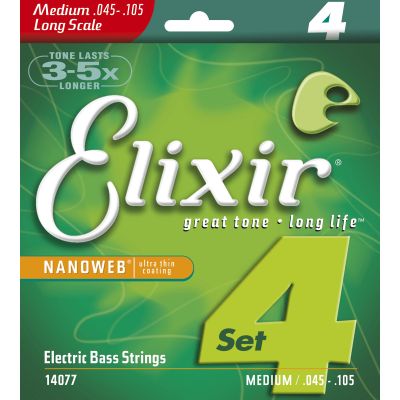 ELIXIR Juego de cuerdas Bajo Nanoweb 45-105