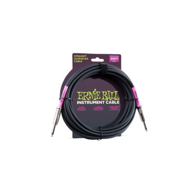 ERNIEBALL Cable Instrumento 6,09m - Negro