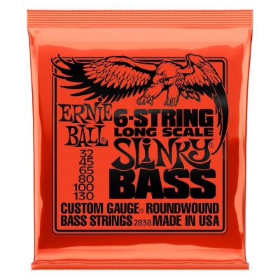 ERNIEBALL Juego de cuerdas Bajo Slinky 32-130 - 6 Cuerdas