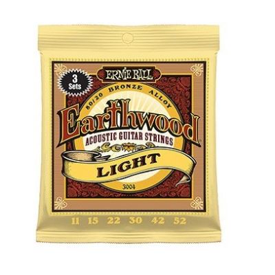 ERNIEBALL Tripack de juegos Acústica Earthwood Bronze Light 11-52