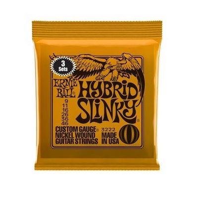 ERNIEBALL Pack 3 Juegos de cuerdas Hybrid Slinky 09-46