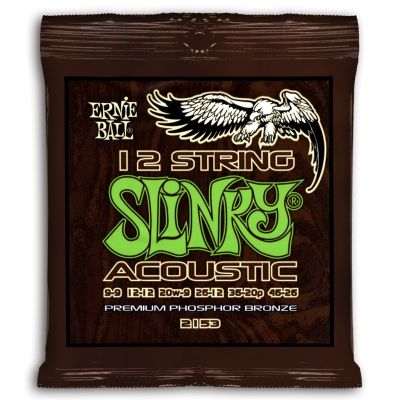 ERNIEBALL Juego de cuerdas Acústica Earthwood Phosphor Bronze Light 09-46 - 12 Cuerdas