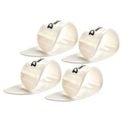 DUNLOP PLAYER'S PACK de 4 Uñeros Pulgar Blanco Medium 2