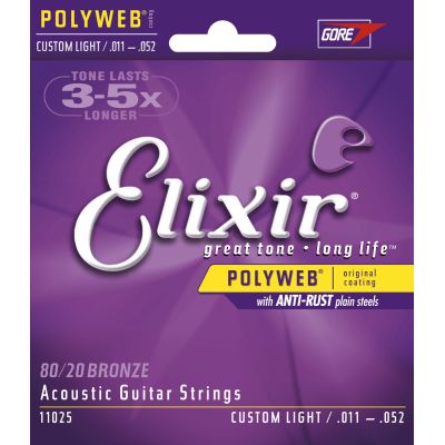 ELIXIR Juego de cuerdas Acústica Poliweb Bronze 11-52 2