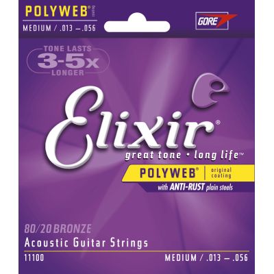 ELIXIR Juego de cuerdas Acústica Poliweb Bronze 13-56 2
