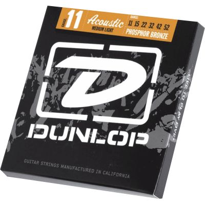 DUNLOP Juego de cuerdas Acústica Phosphor Bronze Medium Light 11-52 2