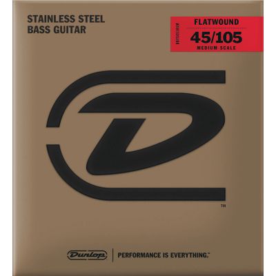 DUNLOP Juego de cuerdas Bajo Entorchado Plano 45-105 2