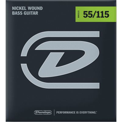 DUNLOP Juego de cuerdas Bajo Nickel Low tension 55-115 2