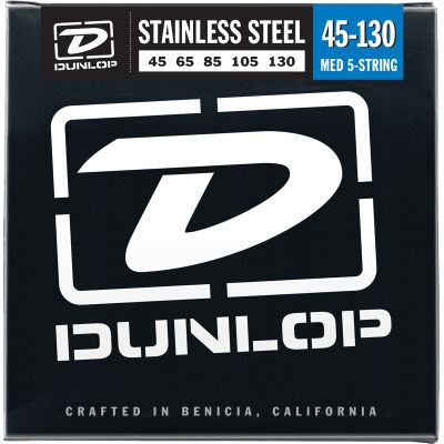 DUNLOP Juego de cuerdas Bajo Acero Inoxidable 45-130 - 5 Cuerdas 2