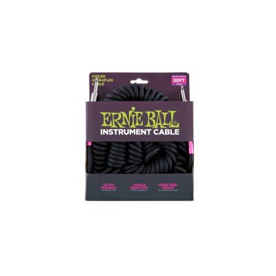ERNIEBALL Cable Instrumento tipo Coil 9m - Negro 2