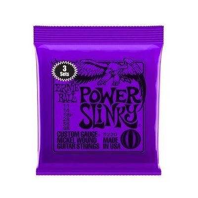 ERNIEBALL Pack 3 Juegos de cuerdas Power Slinky 11-48 2