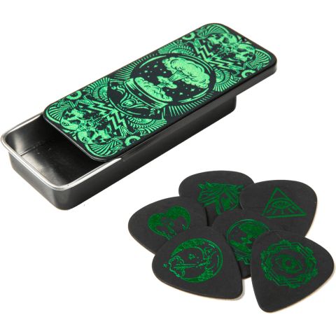 DUNLOP Caja de 6 púas I Love Dust Green