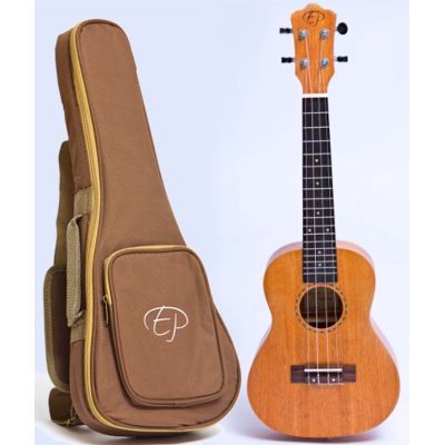 E. Palacios Ukelele Concierto Mahogany + Funda Acolchada