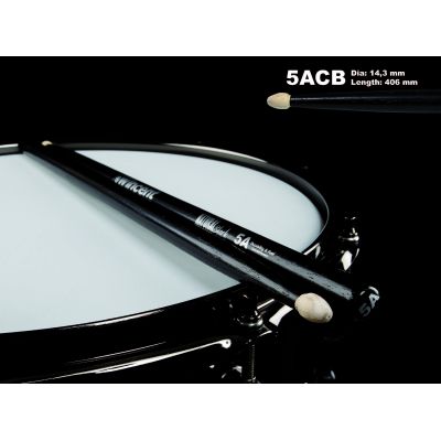 WINCENT STICKS 5ACB HICKORY-BLACK FINISH