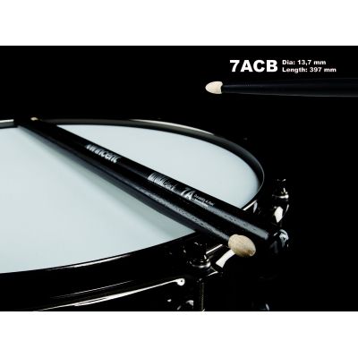 WINCENT STICKS 7ACB HICKORY-BLACK FINISH