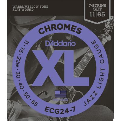 DADDARIO ECG24-7 CHROMES JAZZ LIGHT 7 STRINGS [011-65] JUEGO ELECTRICA 2