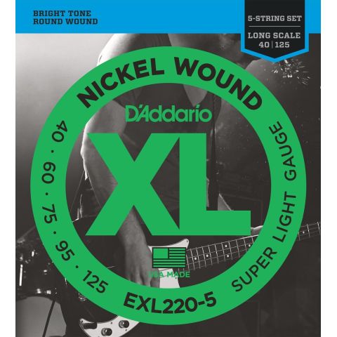 DADDARIO EXL220-5 5-STRING BASS,...