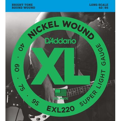 DADDARIO EXL220 XL NICKEL WOUND SUPER LIGHT [40-95] JUEGO BAJO EXL-220