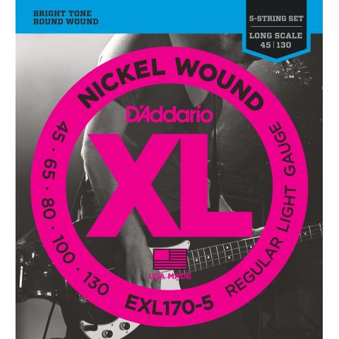 DADDARIO EXL170-5 5-STRING BASS,...