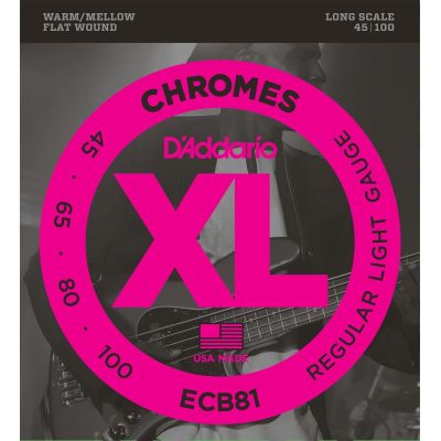 DADDARIO ECB81 CHROMES BASS, LIGHT, LONG SCALE [45-100 ] JUEGO BAJO