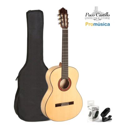 Pack Guitarra Flamenca Paco Castillo 213F + Funda + Afinador