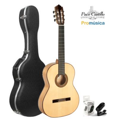 Pack Guitarra Flamenca Paco Castillo 215F + Estuche Abs + Afinador