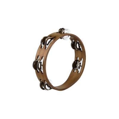MEINL CTA2WB PANDERETA 2 ROWS, STAINLESS STEEL JINGLES, WALNUT BROWN