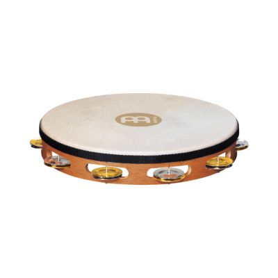 MEINL TAH1M-SNT PANDERETA CON PARCHE 1 ROW, DUAL ALLOY JINGLES, SUPER NATURAL