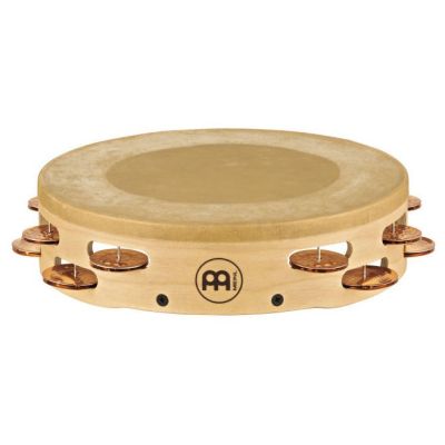 MEINL AE-MTAH2BO PANDERETA CON PARCHE 2 ROWS, MAPLE SHELL, CYMBAL BRONZE JINGLES