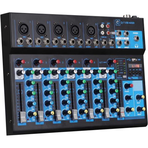 OQAN MESA DE MEZCLAS MIXER Q7 MK2 USB