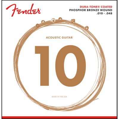 Fender 860XL Phosphor Bronze Dura Tone® Coated 10-48