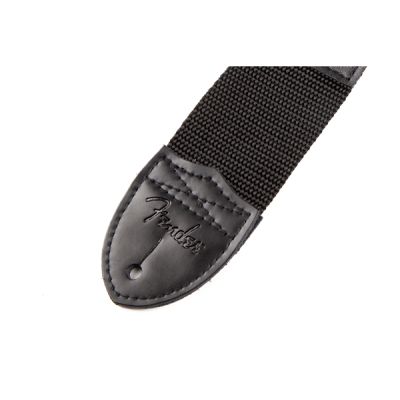 Fender 2" Black Poly Strap w/ Red Logo 2