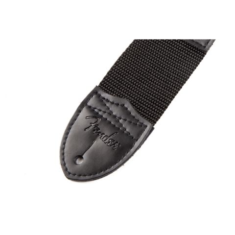 Fender 2" Black Poly Strap w/ Red Logo