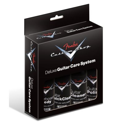 Fender Custom Shop Deluxe Guitar Care System, 4 Pack, Black