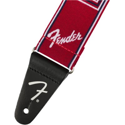 Fender Weighless™ 2" Mono Strap, Red/White/Blue 2