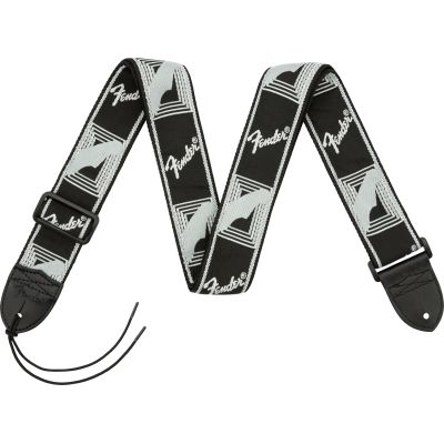 Fender 2" Monogrammed Strap, Black/Light Grey/Dark Grey
