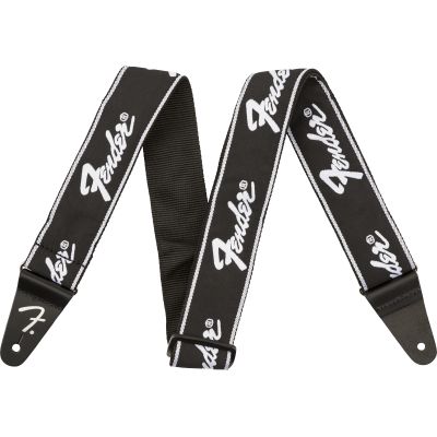 Fender Running Logo Strap, Black