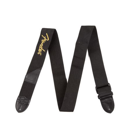 Fender 2" Black Poly Strap w/ Yellow...