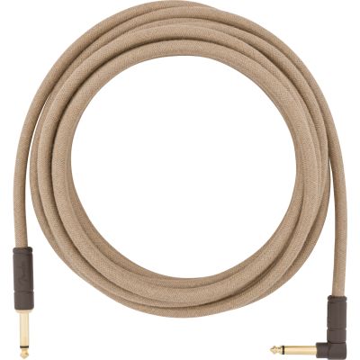 Fender 18.6' Angled Festival Instrument Cable, Pure Hemp, Natural 2