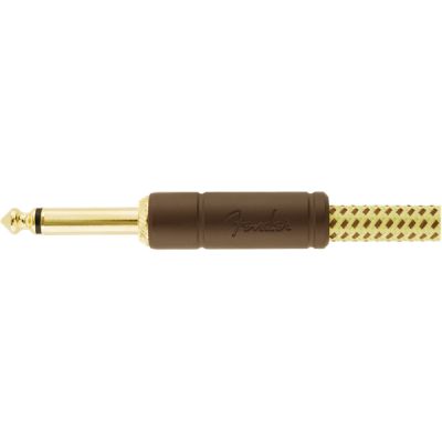 Fender Deluxe Series Instrument Cable, Straight/Angle, 15', Tweed 2