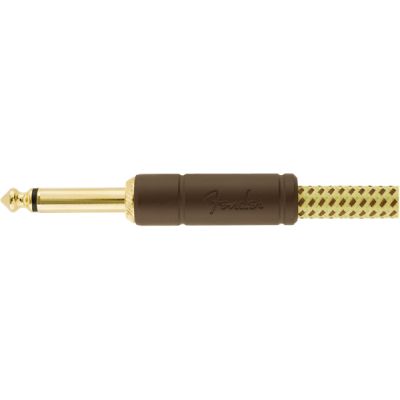 Fender Deluxe Series Instrument Cable, Straight/Angle, 18.6', Tweed 2