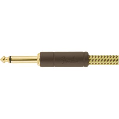 Fender Deluxe Series Instrument Cable, Straight/Angle, 25', Tweed 2