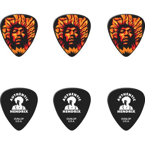 DUNLOP Caja de 6 púas JIMMY HENDRIX...
