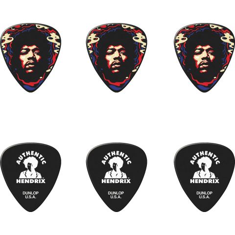 DUNLOP Caja de 6 púas JIMMY HENDRIX...