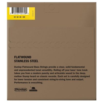 DUNLOP Juego de cuerdas Bajo Entorchado Plano 40-100 (Escala Larga) 2
